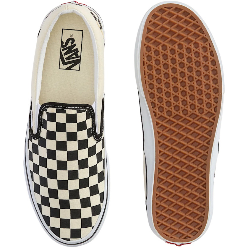 2026 Vans Classic Slip-On Shoes VN000EYE - Black & White Checkerboard